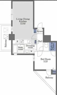 ドゥーエ日本橋【11階】の間取り