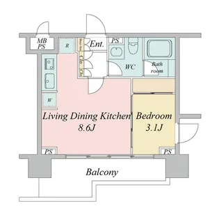 ドゥーエ日本橋【5階】の間取り