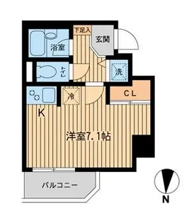 ジョイシティ住吉Ⅱ【5階】の間取り