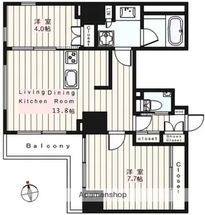 ビバリーホームズ秋葉原【11階】の間取り