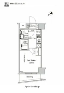 プラウドフラット門前仲町Ⅳ【9階】の間取り