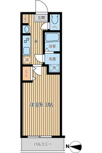 オーキッドレジデンス両国Ⅱ【9階】の間取り