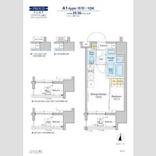 プラウドフラット亀戸ステーションプレイス【8階】の間取り