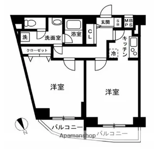 クレアシオン浅草Ⅱ【11階】の間取り