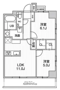ALTERNA日暮里【10階】の間取り