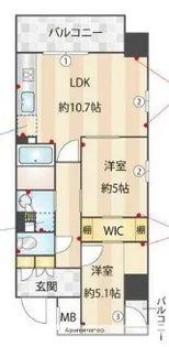 コスモグラシア三ノ輪【7階】の間取り