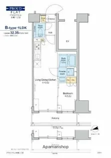 プラウドフラット本郷三丁目【12階】の間取り