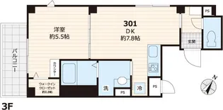 ビューノ日暮里南公園【301号室号室】の間取り