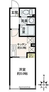 エスメラルダ日暮里【4階】の間取り