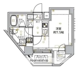 ベルシード門前仲町Ⅱ【8階】の間取り