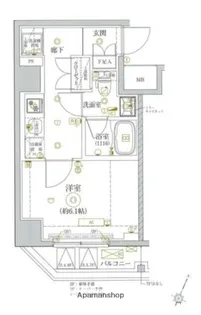 ベルシード門前仲町Ⅱ【4階】の間取り