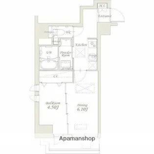 グランカーサ錦糸町【8階】の間取り