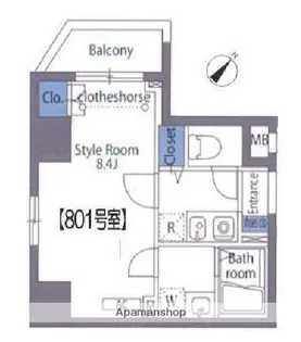 ミレドゥーエ両国【8階】の間取り