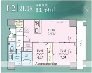 東京都中央区日本橋横山町【マンション】の間取り