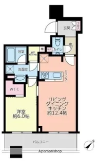 パークタワー勝どきサウス【26階】の間取り