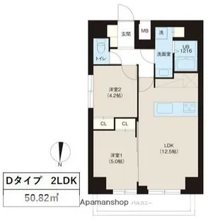 レオーネ錦糸町【7階】の間取り