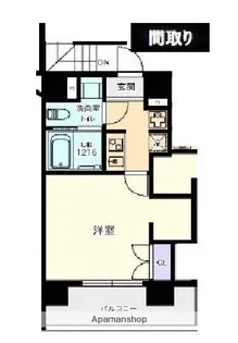 PRATIQUE日本橋水天宮【4階】の間取り