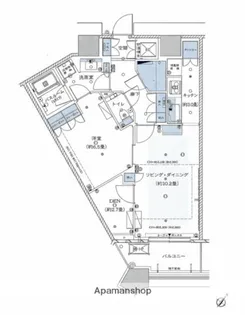 勝どきザ・タワー【3階】の間取り