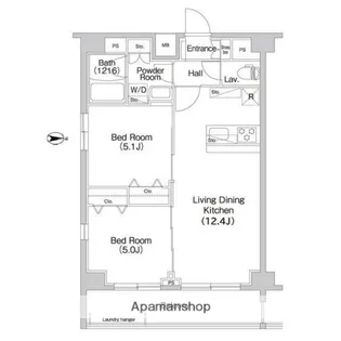 コンフォリア両国トロワ【5階】の間取り