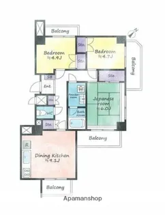 ヴェルデコート【8階】の間取り