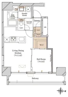 ブランシエスタ両国【7階】の間取り