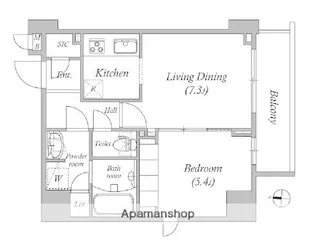 GRAN PASEO 両国 SOUTH【9階】の間取り