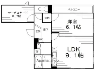 ローズコート日本橋茅場町【2階】の間取り