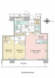 ザ・パークハウス晴海タワーズ ティアロレジデンス【36階】の間取り