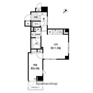 ルクレ日本橋馬喰町【3階】の間取り
