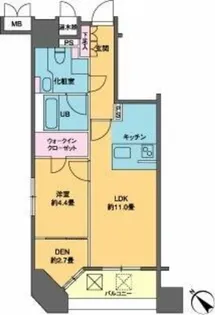 カスタリア銀座Ⅲ【0203号室】の間取り