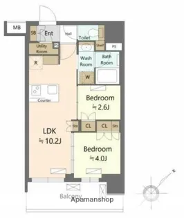 プレミスト月島【12階】の間取り