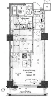 レックス勝どきプレミアレジデンス【7階】の間取り