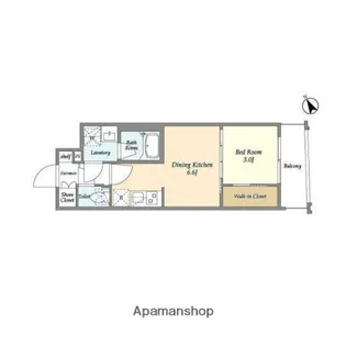 アジュールテラス門前仲町【4階】の間取り