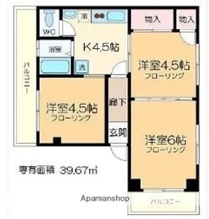 東京都江戸川区松島3丁目【マンション】の間取り