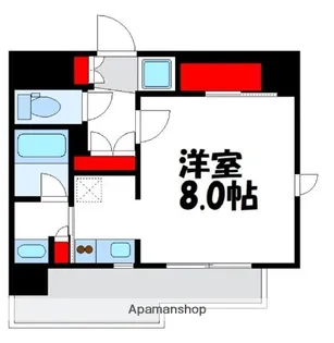 GENOVIA水天宮前SKYGARDEN【4階】の間取り