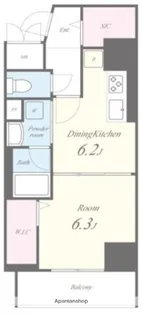 アーク日本橋人形町【6階】の間取り