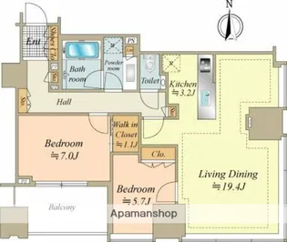 シティタワーズ豊洲ザ・ツインノースタワー【46階】の間取り