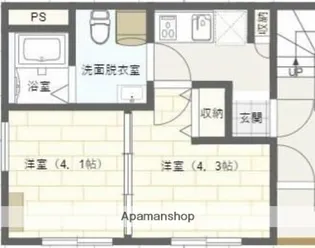 アーバンステージ菊川【4階】の間取り