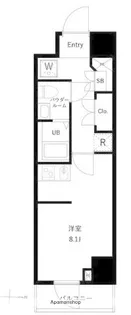 1Rの間取り画像