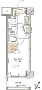 ブランシエスタ森下【7階】の間取り