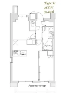 2LDKの間取り画像