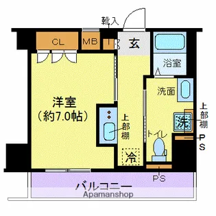 ジェノヴィア東日本橋駅前グリーンヴェール【6階】の間取り