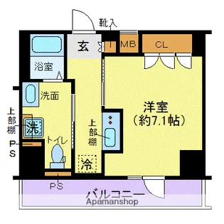 ジェノヴィア東日本橋駅前グリーンヴェール【8階】の間取り