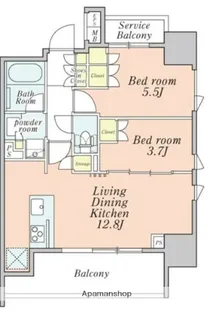 クレストコート本所吾妻橋【7階】の間取り