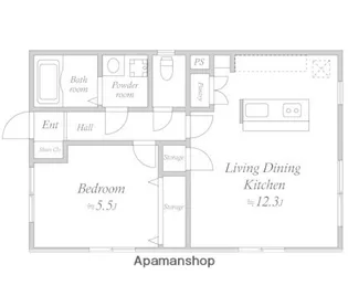 シュロス蔵前【5階】の間取り