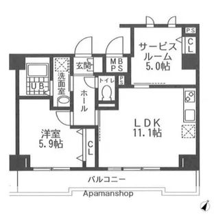 BREEZE TERRACE【6階】の間取り