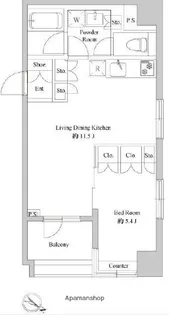 ドゥーエ日本橋浜町【4階】の間取り