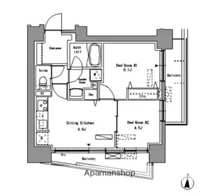 パークアクシス錦糸町【2階】の間取り