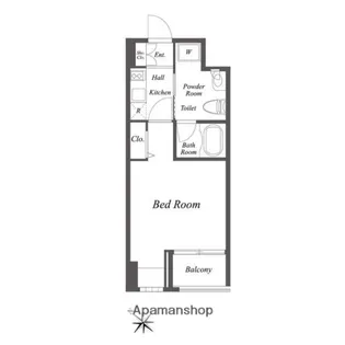 ニューシティアパートメンツ新川Ⅱ【4階】の間取り