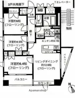 ファミール銀座イースト【14階】の間取り